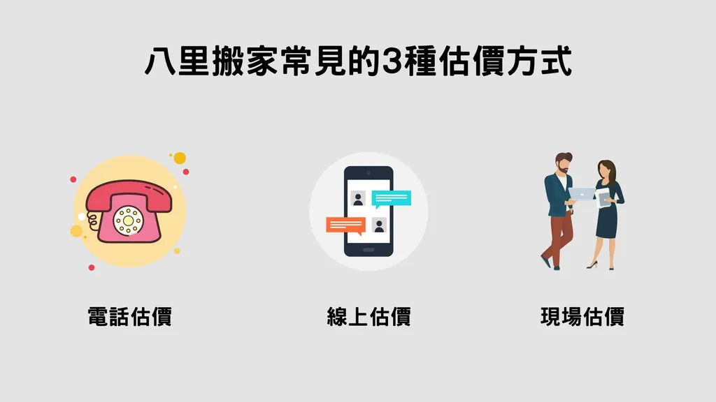 八里搬家常見的3種估價方式