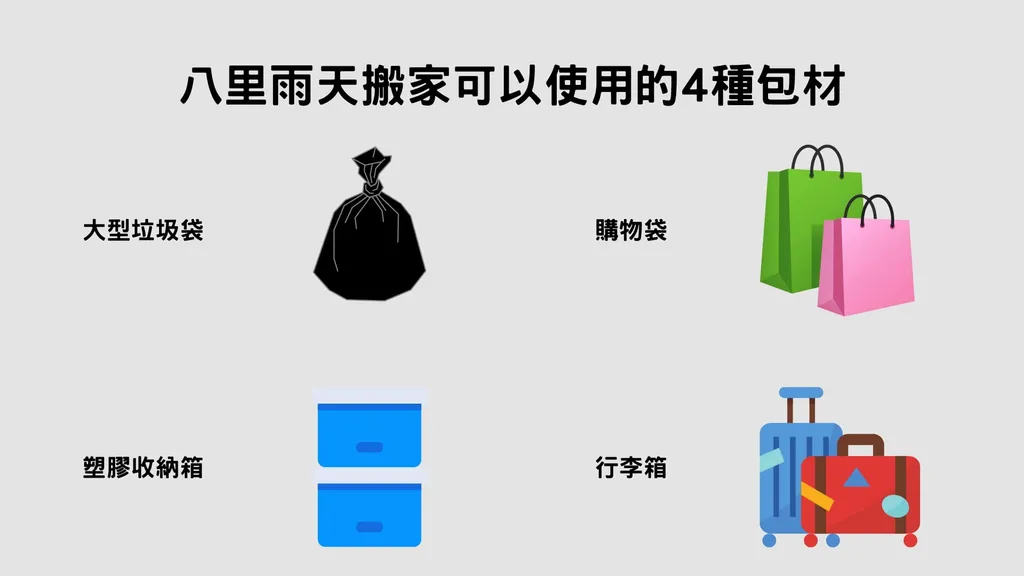 八里搬家｜雨天搬家別害怕 推薦你使用這4種包材