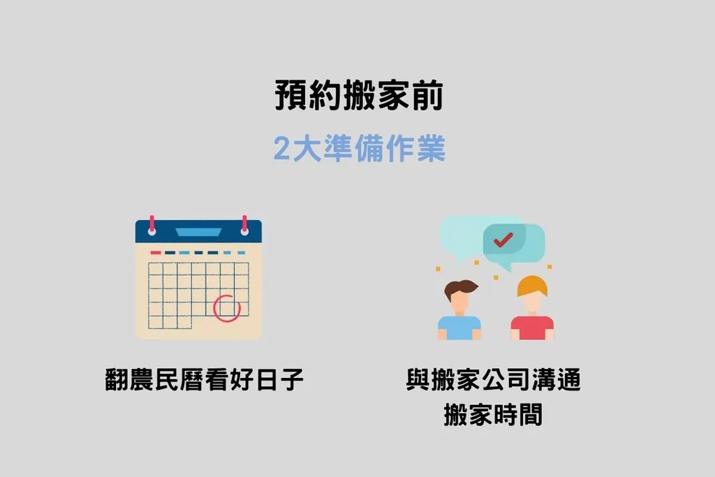 預約搬家前的 2 大準備作業