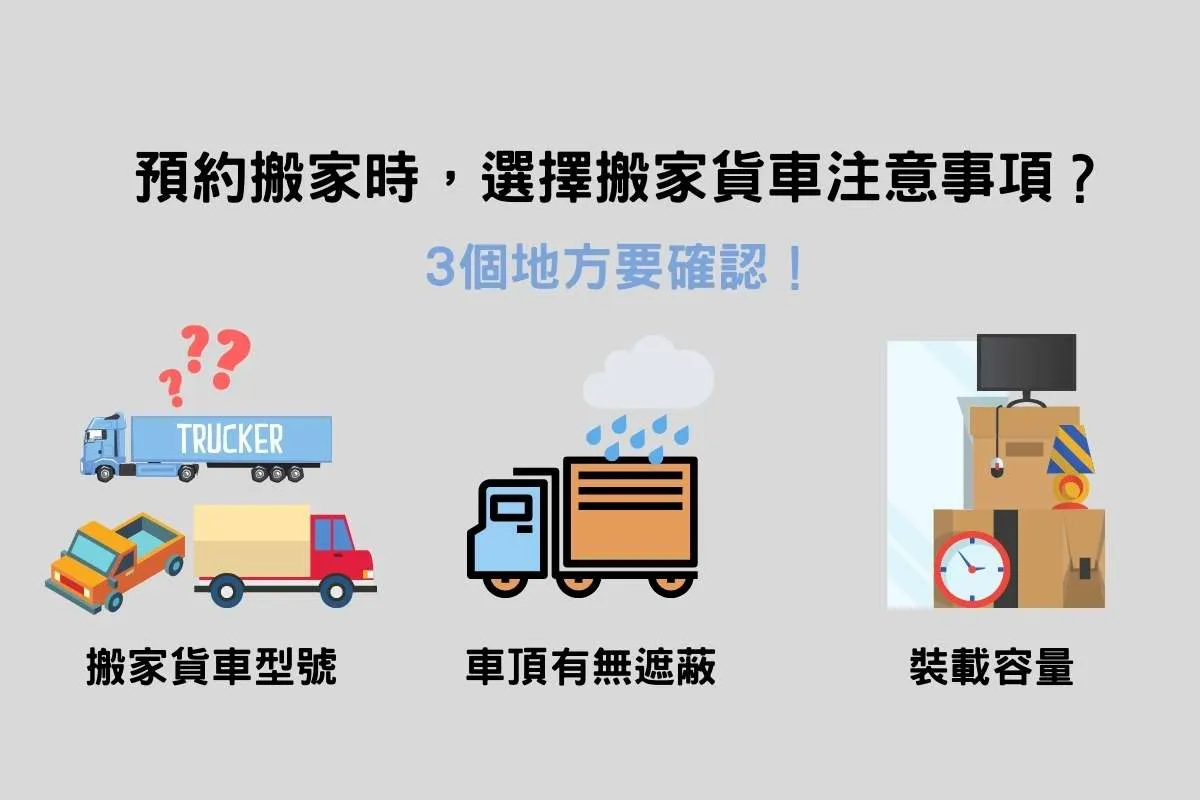 預約搬家時，還有哪些搬家貨車注意事項_