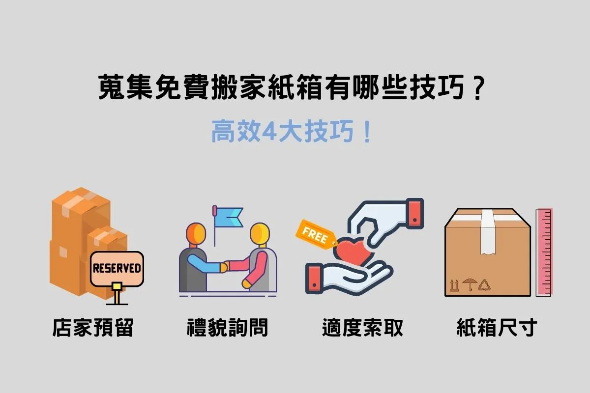 蒐集免費搬家紙箱有哪些技巧？