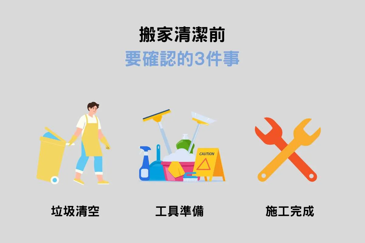 搬家清潔前，要確認的3件事