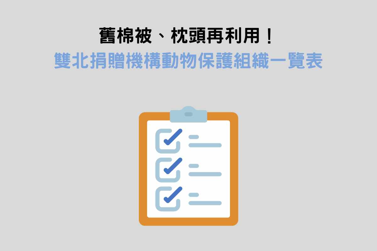 舊棉被、枕頭再利用！雙北捐贈機構動物保護組織一覽表